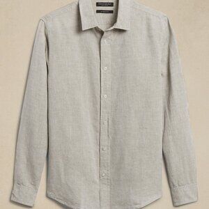 Banana Republic - Untucked Slim-Fit Linen-Cotton Shirt